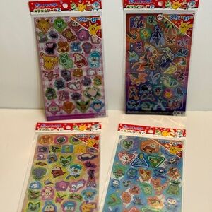 Official Pokémon Kiratto Hologram Sticker Sheets - Set of 4!